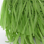 Borsa a tracolla verde con frange all'uncinetto, 37x25 cm