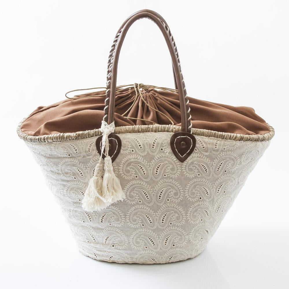 Borsa in seagrass modello sangallo, 50x16H30 cm