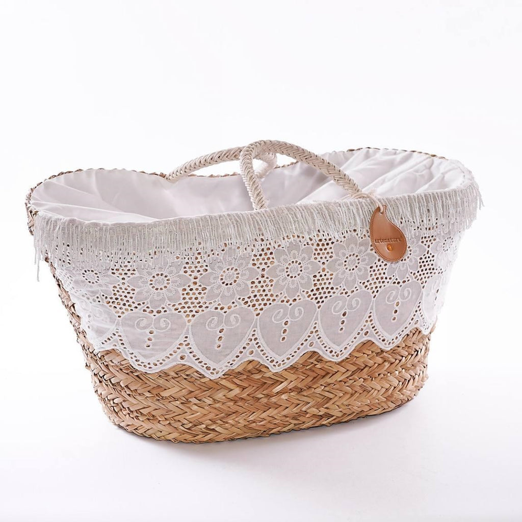 Borsa in erba con macrame', 60H30 cm
