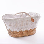 Borsa in erba con macrame', 60H30 cm