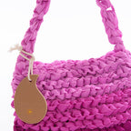 Borsetta a spalla rosa sfumato con chiusura magnetica, 20x16 cm