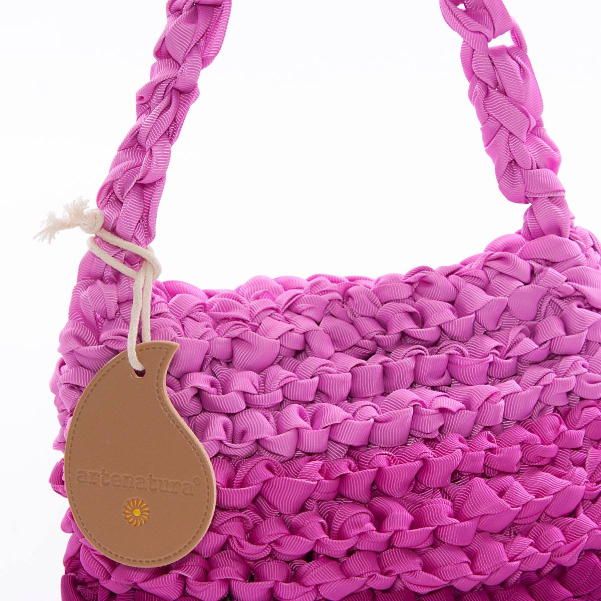 Borsetta a spalla rosa sfumato con chiusura magnetica, 20x16 cm