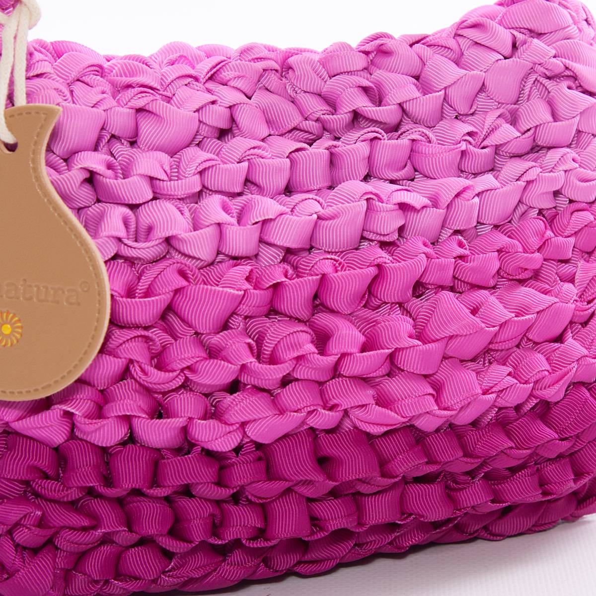 Borsetta a spalla rosa sfumato con chiusura magnetica, 20x16 cm