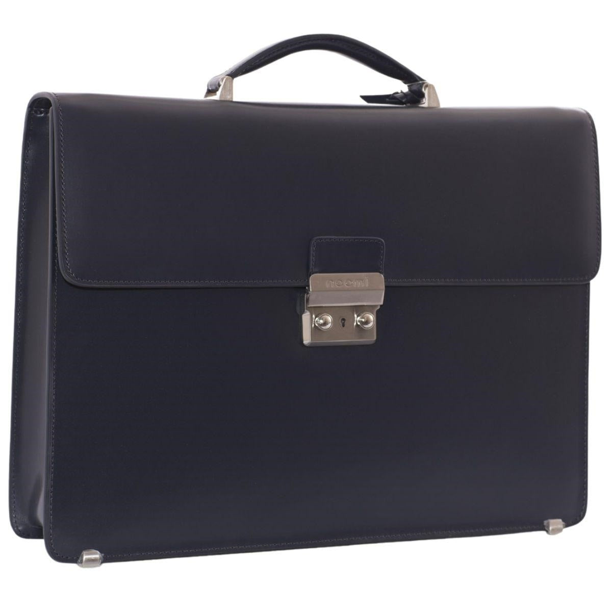 Cartella Victory in pelle blu, 42x8H31 cm