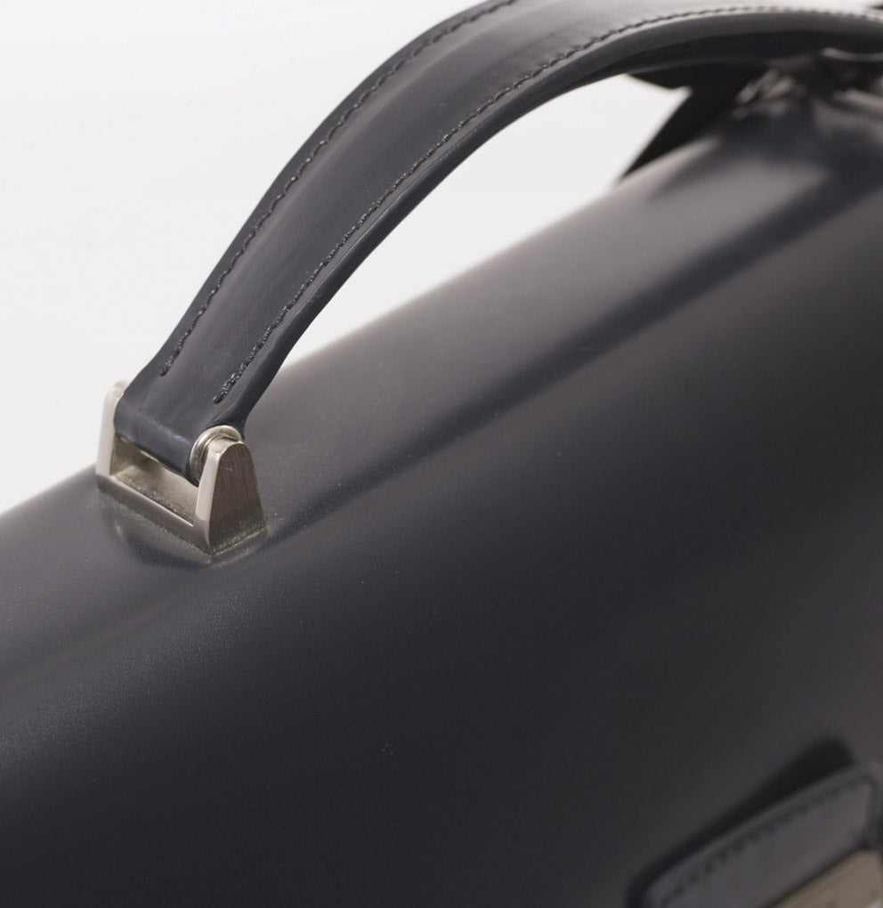 Cartella Victory in pelle blu, 42x8H31 cm