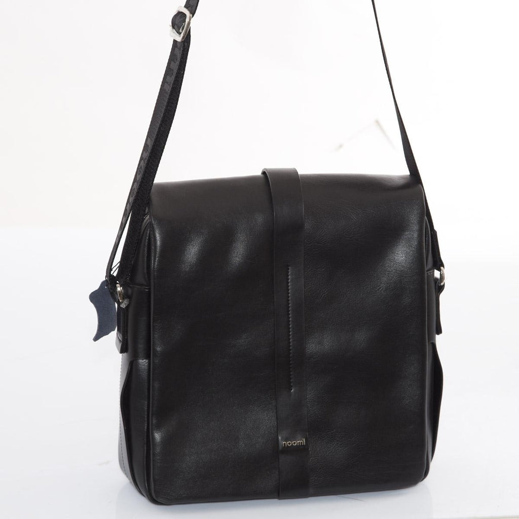 Borsa a tracolla Wembley in pelle nera, 33x9H30 cm