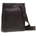 Borsa a tracolla da uomo in pelle testa di moro, 22,5x5x26 cm