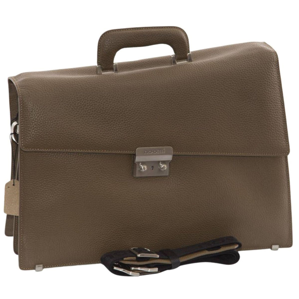 Cartella Raffaello in pelle marrone, 42x12H31 cm
