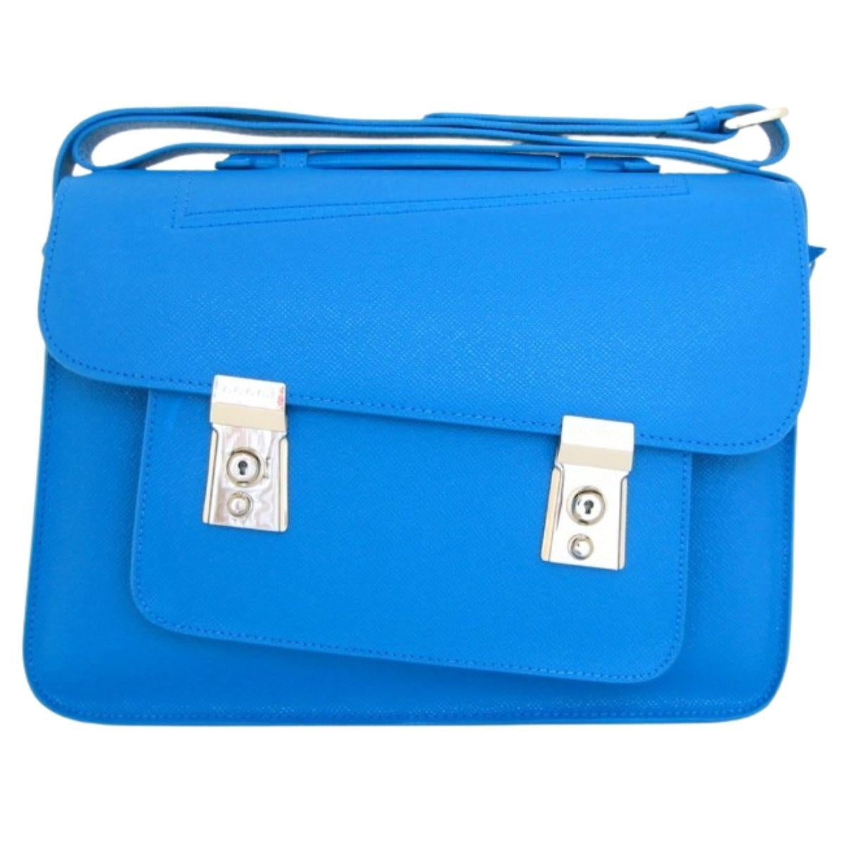Cartella azzurra Ester, 36x10x26 cm