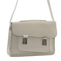 Cartella a tracolla beige in pelle Ester, 36x10x26 cm