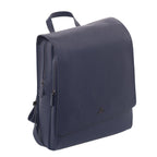 Zaino blu in pelle City Pack, 30x11H37 cm