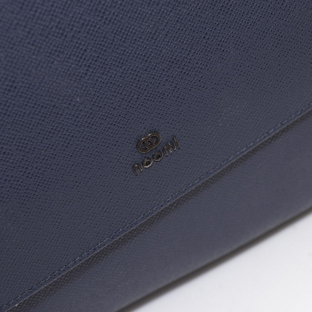 Zaino blu in pelle City Pack, 30x11H37 cm