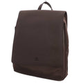 Zaino marrone in pelle, 30x11x37 cm