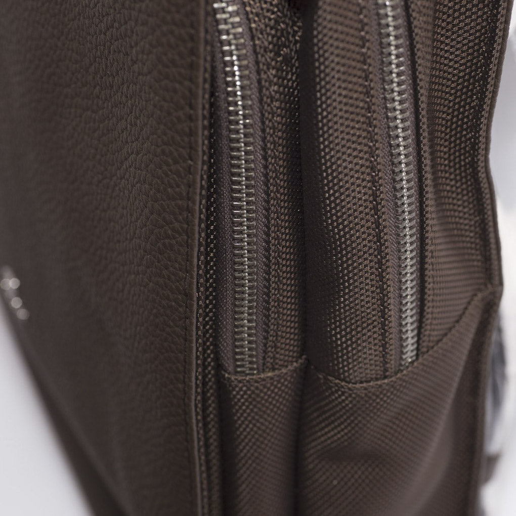 Zaino marrone in pelle, 30x11x37 cm