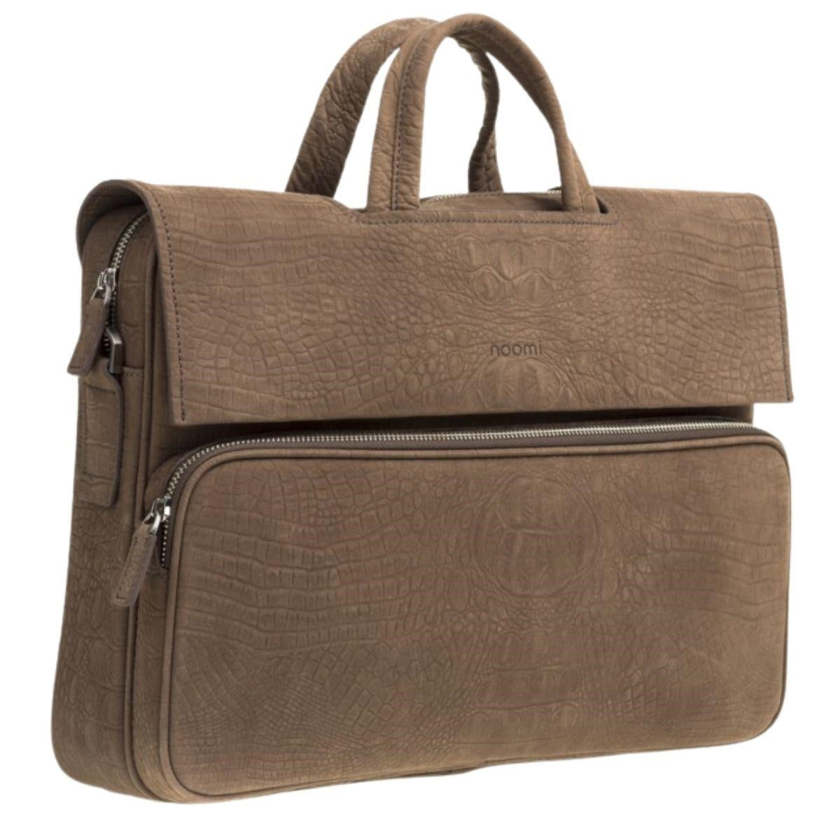 Cartella in pelle color sabbia Luton, 40x10H29 cm
