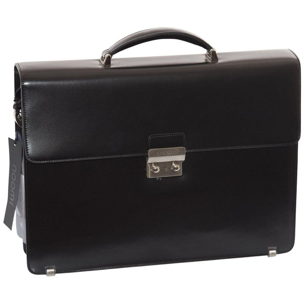 Cartella nera in pelle liscia King, 42x12x31 cm