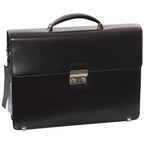 Cartella nera in pelle liscia King, 42x12x31 cm