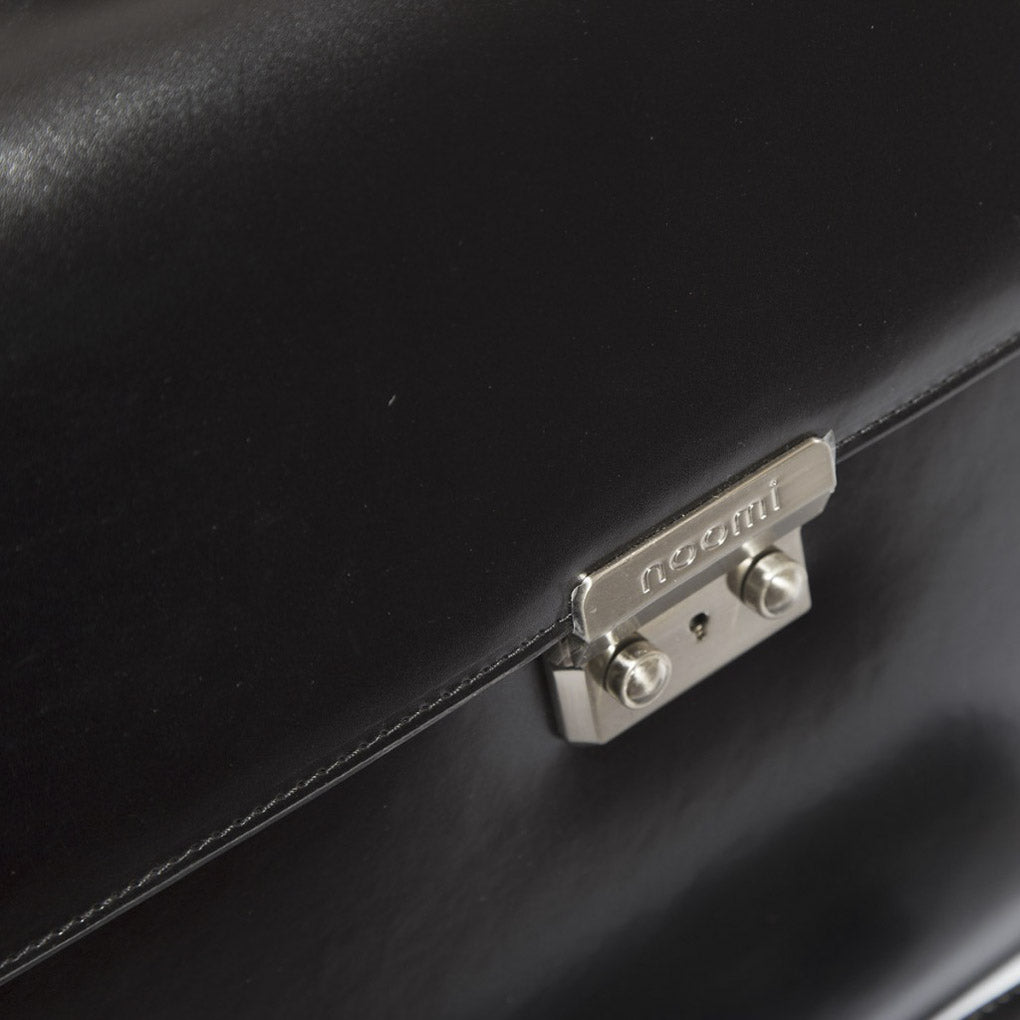 Cartella nera in pelle liscia King, 42x12x31 cm