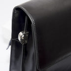 Cartella nera in pelle liscia King, 42x12x31 cm