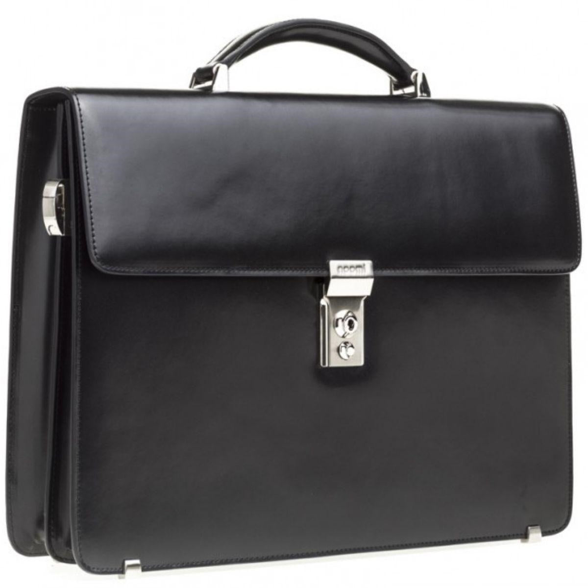 Cartella Queen nera in pelle, 39x8H30 cm