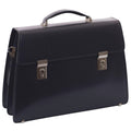 Cartella in pelle blu Kate, 44x12x32 cm