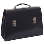 Cartella in pelle blu Kate, 44x12x32 cm