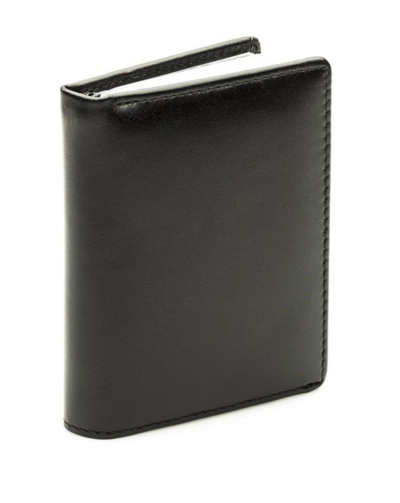 Portacarte in pelle nera, 12,5x9 cm