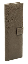 Portacarte in pelle marrone, 8x21 cm