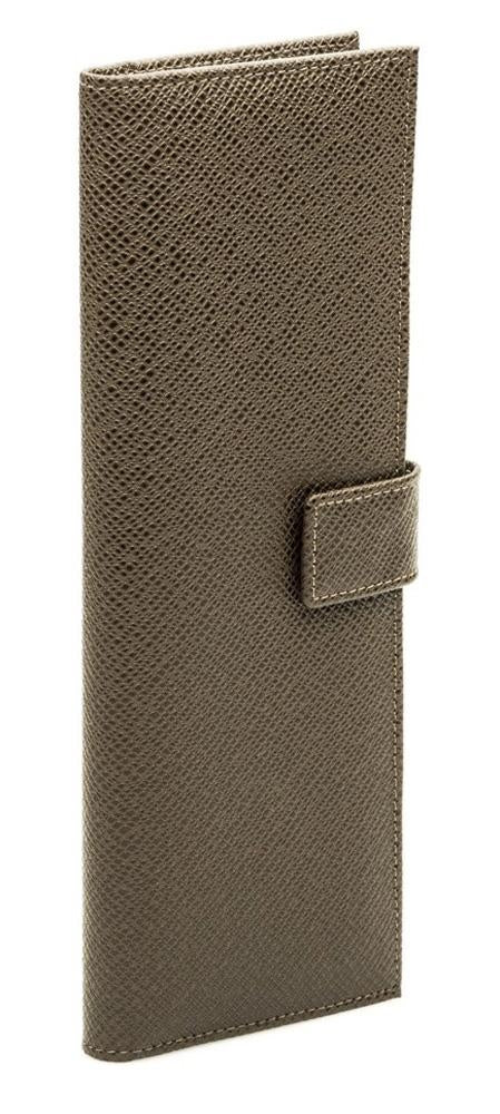 Portacarte in pelle marrone, 8x21 cm