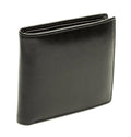 Portafoglio da uomo nero in pelle, 10,5x9,5 cm
