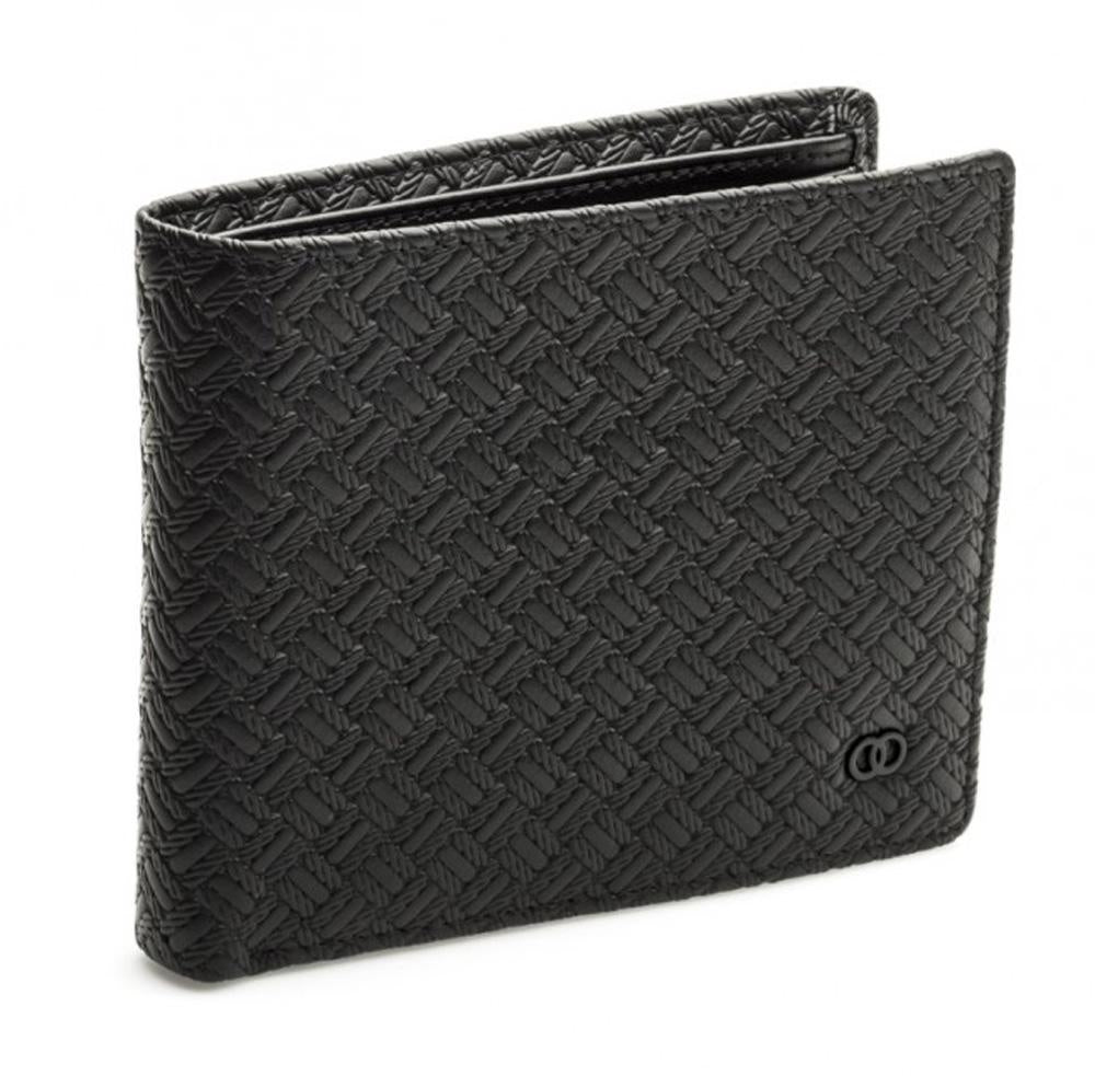 Portacarte in pelle nera, 12x9,5 cm