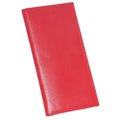 Portafoglio lungo sottile da donna in pelle rossa, 9x18 cm