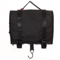 Beauty case da viaggio da appendere in nylon impermeabile nero, 28x7x22 cm