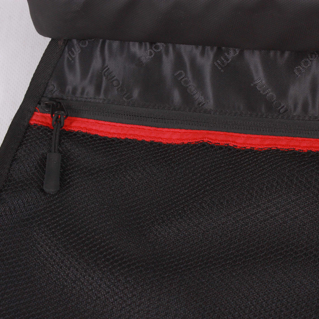 Beauty case da viaggio da appendere in nylon impermeabile nero, 28x7x22 cm