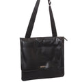 Borsa nera a tracolla in pelle, 33x31 cm