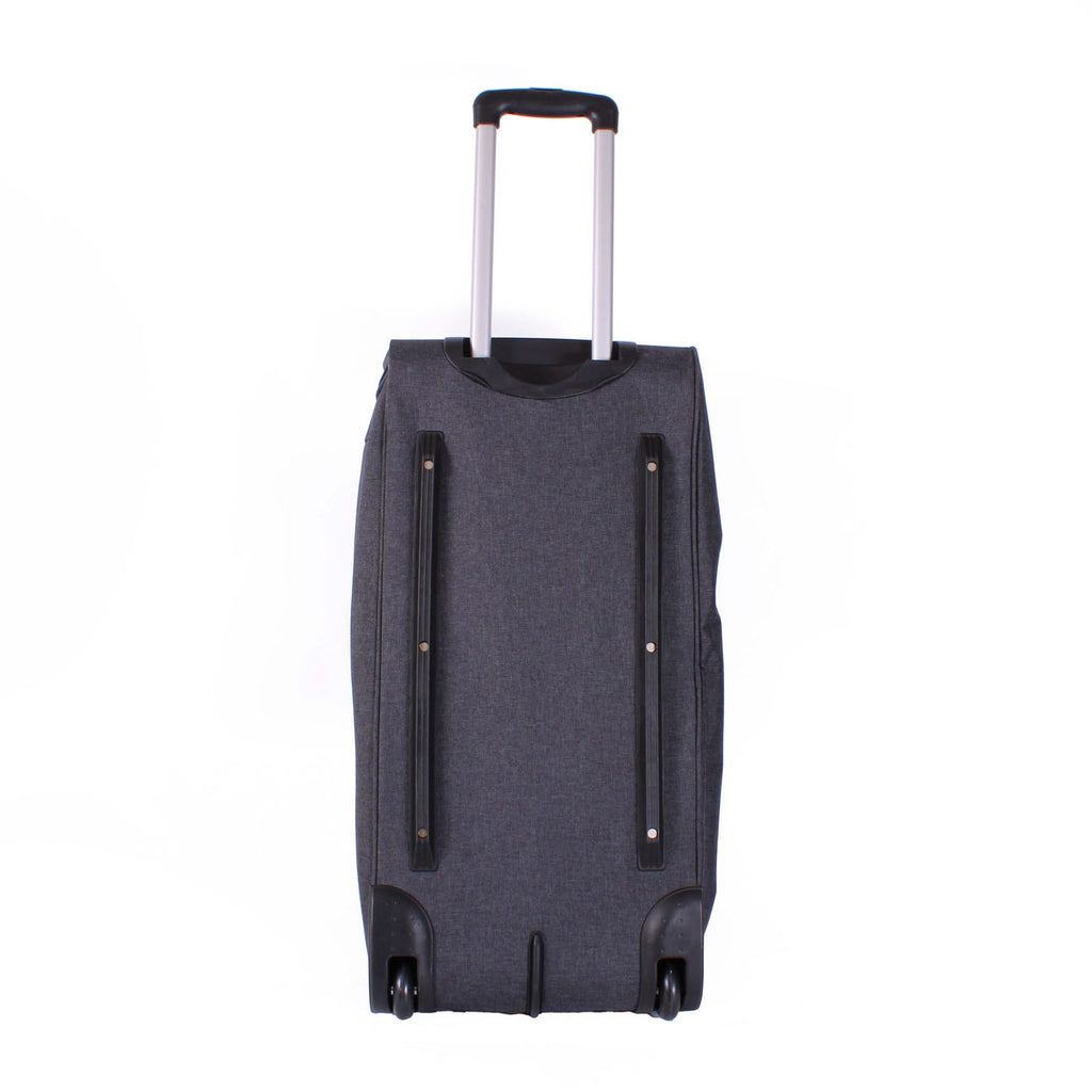 Borsone trolley in poliestere nero con manico telescopico
