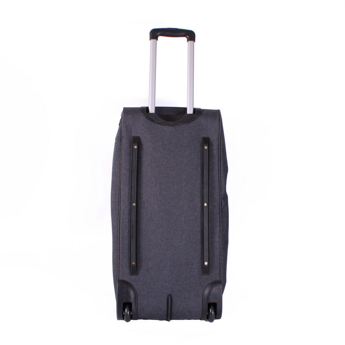 Borsone trolley in poliestere nero con manico telescopico