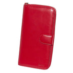Portafoglio in pelle rossa, 20x12x3 cm