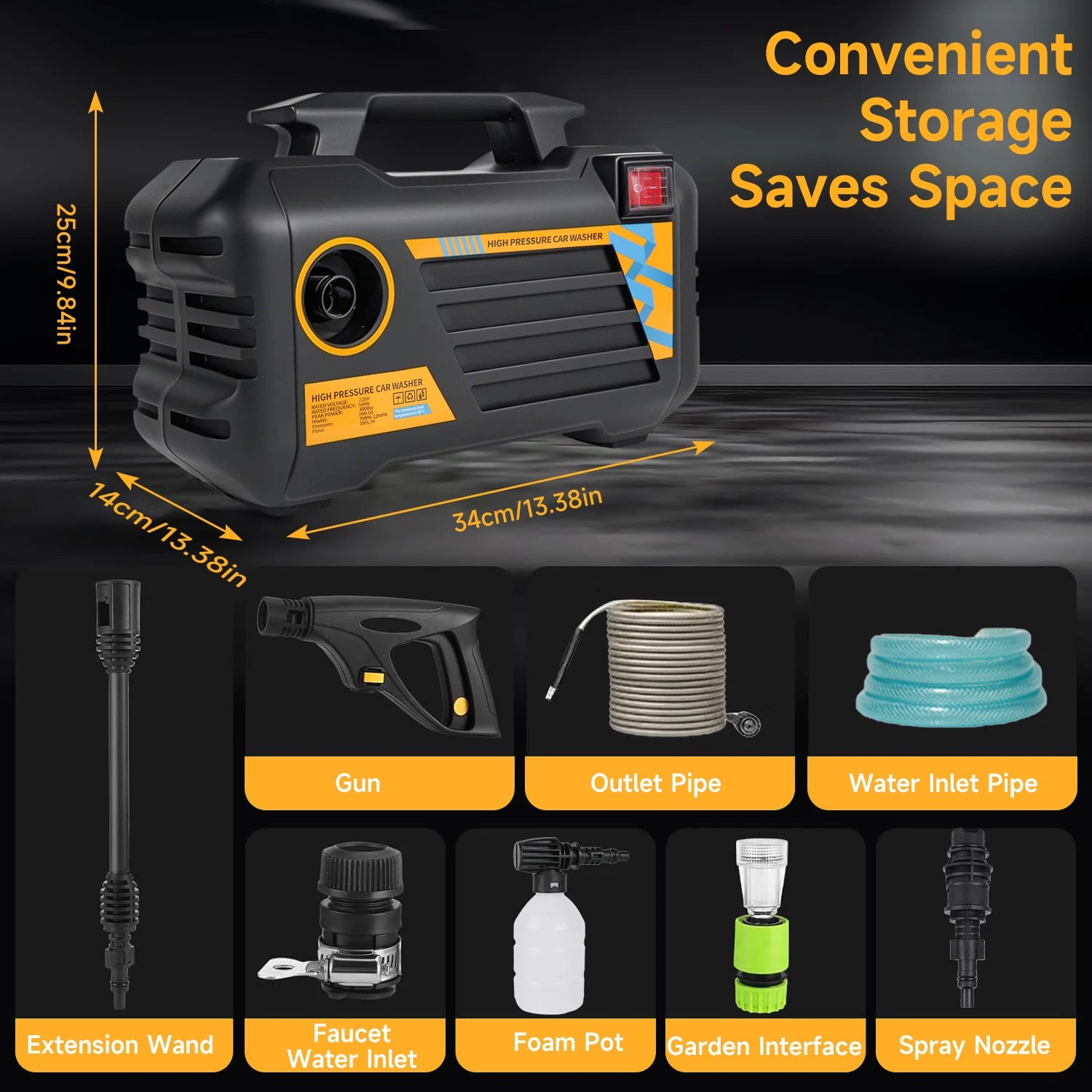 Idropulitrice elettrica ad alta pressione da 3000 W – dettaglio 5