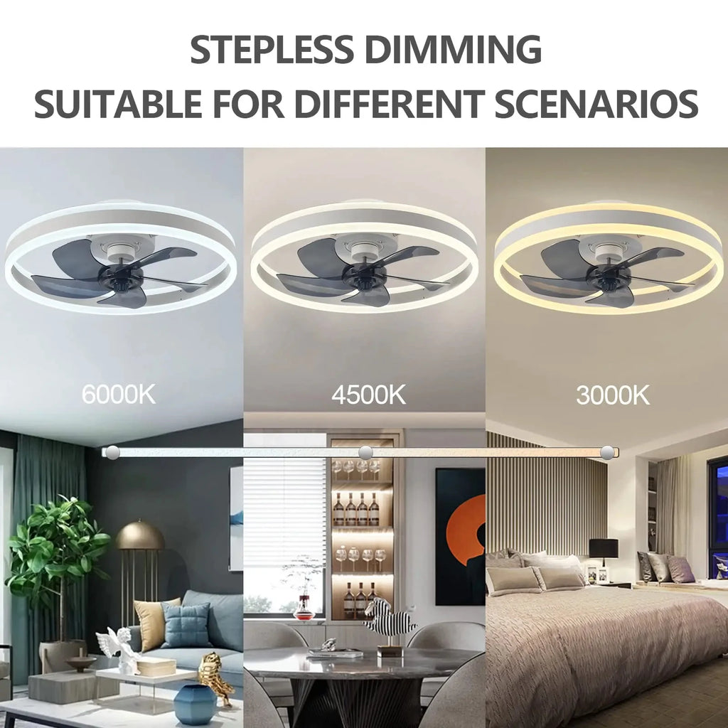 Ventilatore da Soffitto Intelligente con Luce e APP