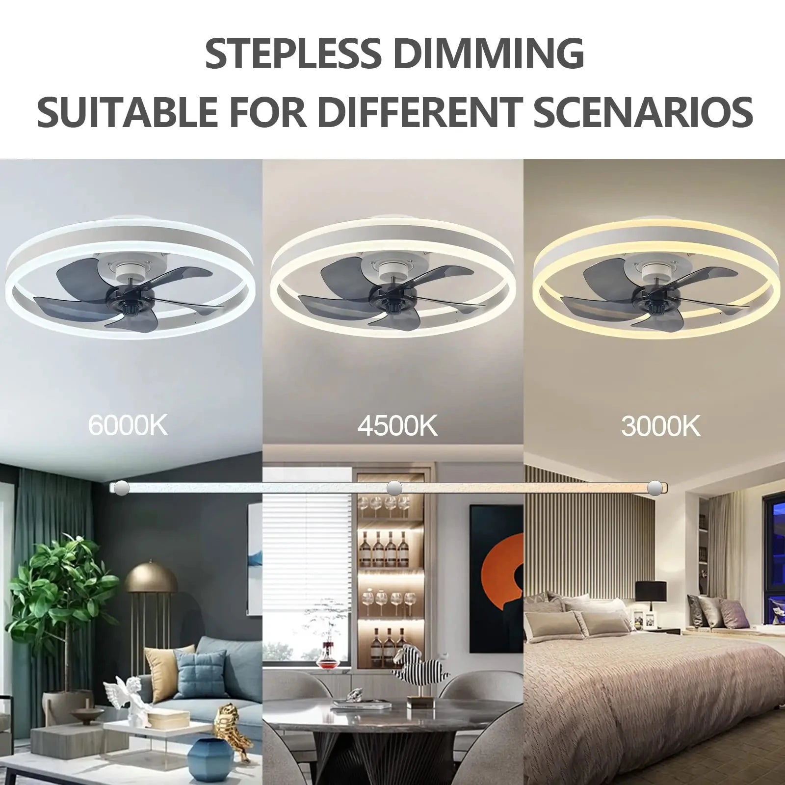 Ventilatore da Soffitto Intelligente con Luce e APP