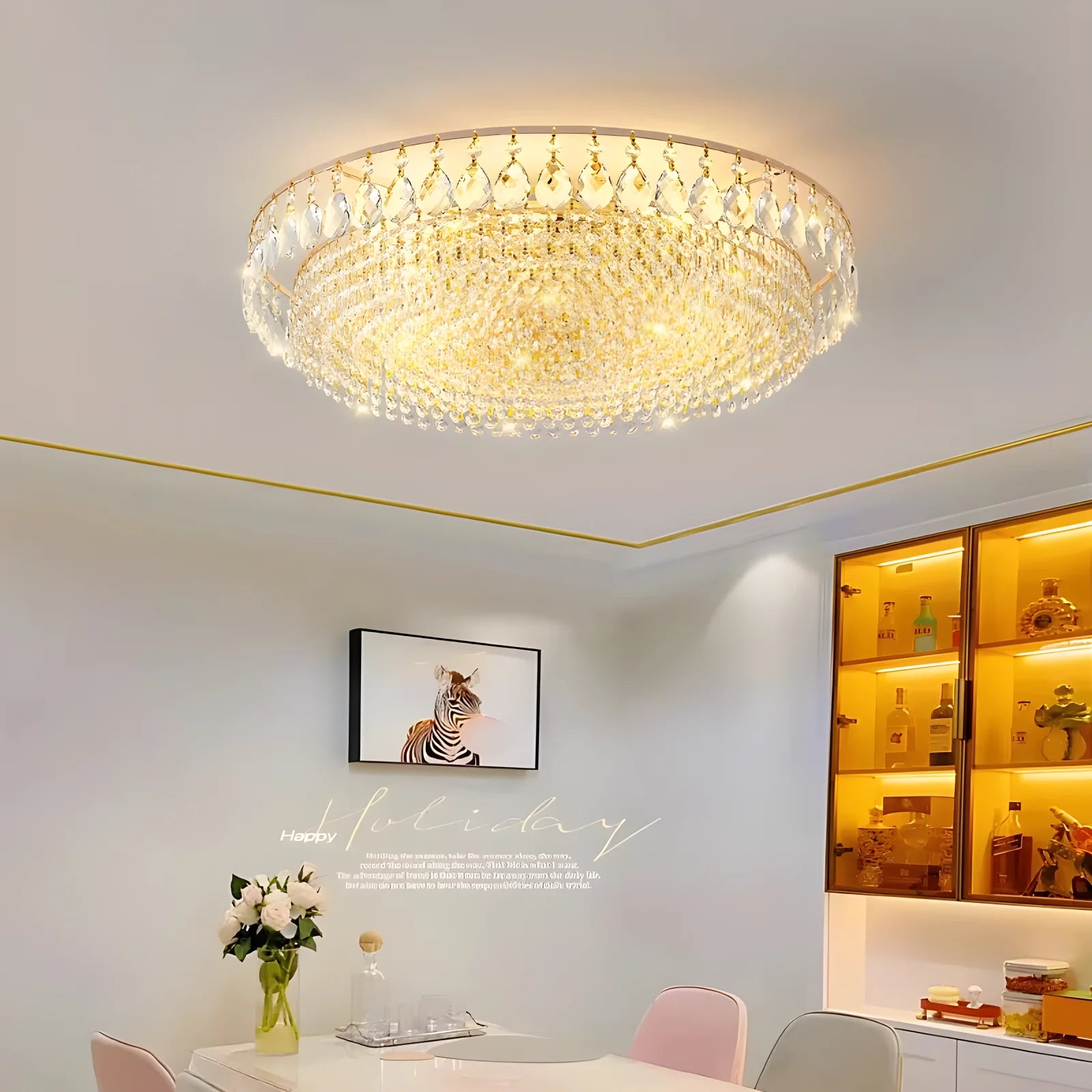 Lampadario di cristallo Illuminazione Plafoniera da incasso Apparecchio moderno Camera da letto Corridoio Bar – foto 3