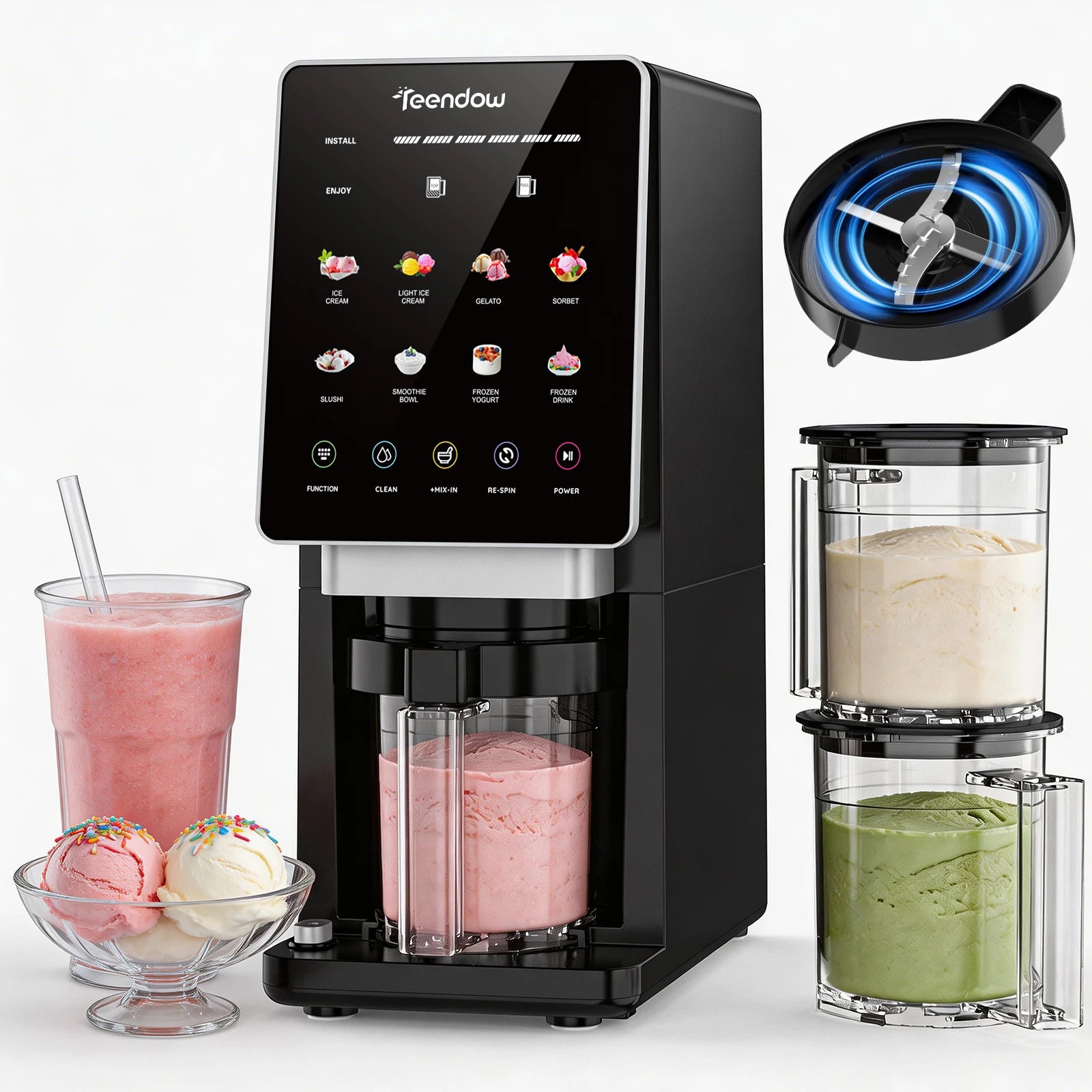 Gelatiera da banco con 8 programmi e autopulizia