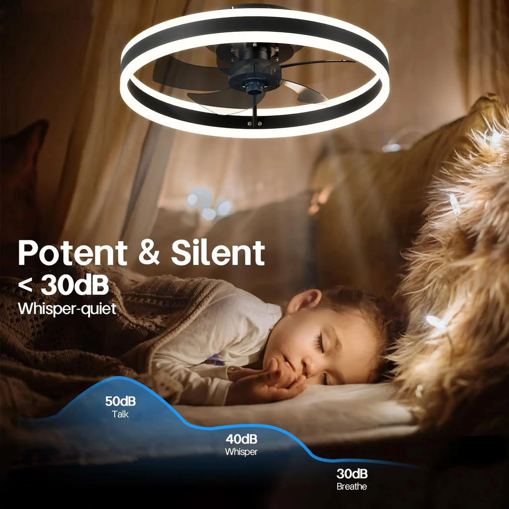 Ventilatore da Soffitto Intelligente con Luce e APP