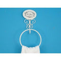 Porta salviette 1p ferro crema "le bain