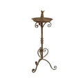 Alzatina posacenere in ferro color bronzo, altezza 78 cm