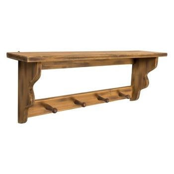 Appendio 4p. Mensola legno marrone, 60x13x22 cm