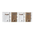 Appendino 4 posti bianco e marrone (kit da 3)