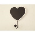 Appendino 1 posto a cuore in ferro nero (kit da 10)
