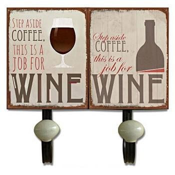 Appendino 2 posti in ferro wine (kit da 5)